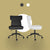 Office Desk Chair - PU Leather Home Office Swivel Chair Computer Seat BLACK