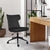 Office Desk Chair - PU Leather Home Office Swivel Chair Computer Seat BLACK