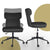 Office Desk Chair - PU Leather Home Office Swivel Chair Computer Seat BLACK