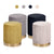 2X Side Table Storage Ottoman - Velvet Stool MIRA Cream