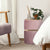 2X Side Table Storage Ottoman - Velvet Padded Stool Vanity Footstool REMI Pink
