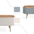 Coffee Table Storage Ottoman - Corduroy Padded Blanket Box Bench ESME CREAM