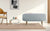 Coffee Table Storage Ottoman - Corduroy Padded Blanket Box Bench ESME - DUSTY BLUE
