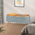 Coffee Table Storage Ottoman - Corduroy Padded Blanket Box Bench ESME - DUSTY BLUE