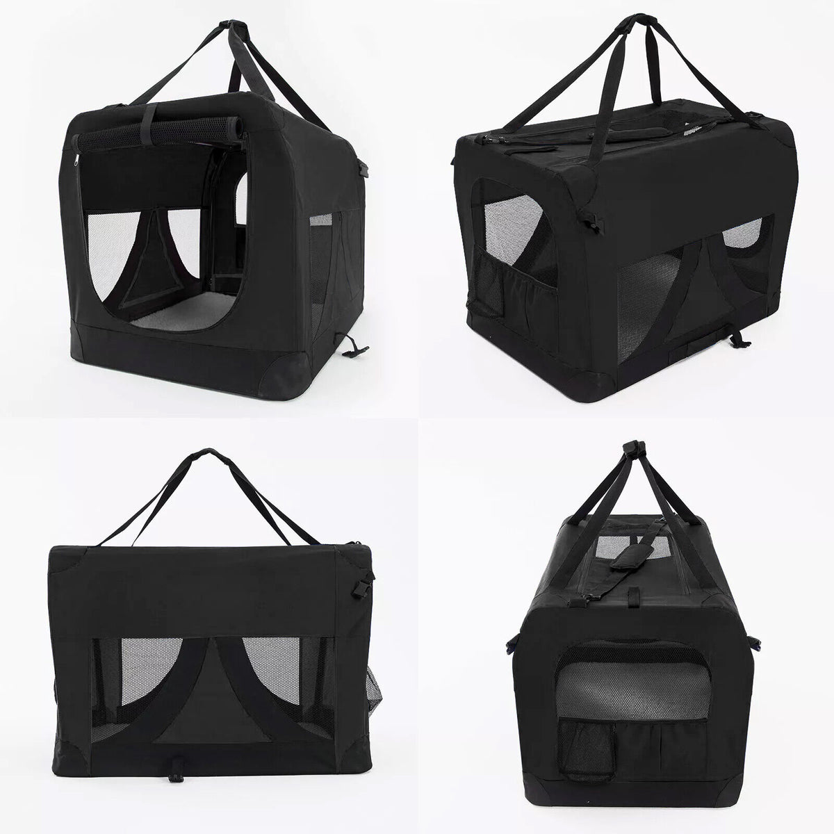 Portable Soft Dog Cage Crate Carrier XXXL BLACK