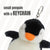 2X Plush Penguin Keychain Or Doll With Sound Activation BLACK