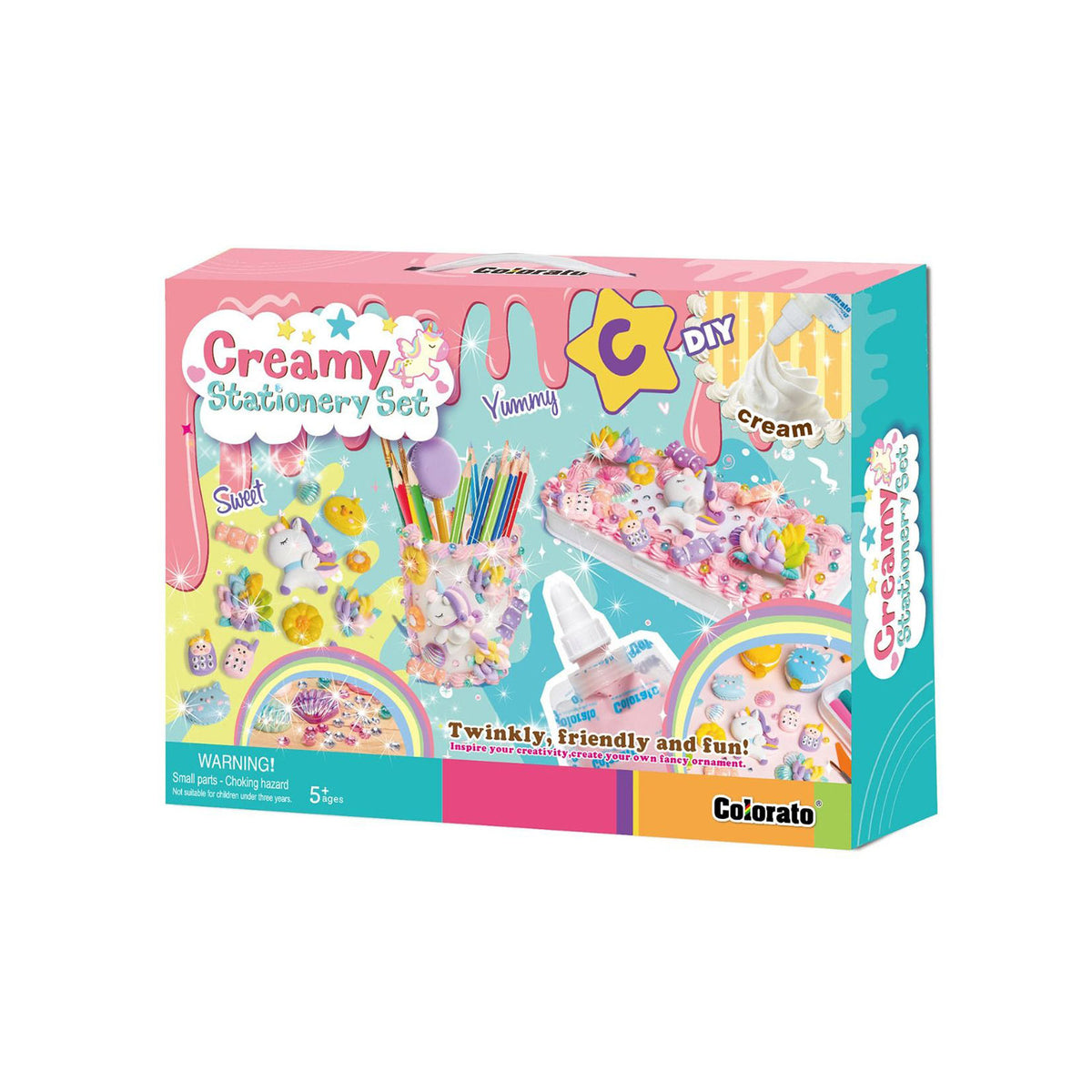 Colorato Creamy Stationery Set - Super Clay and Charms DIY Craft Kit for Kids