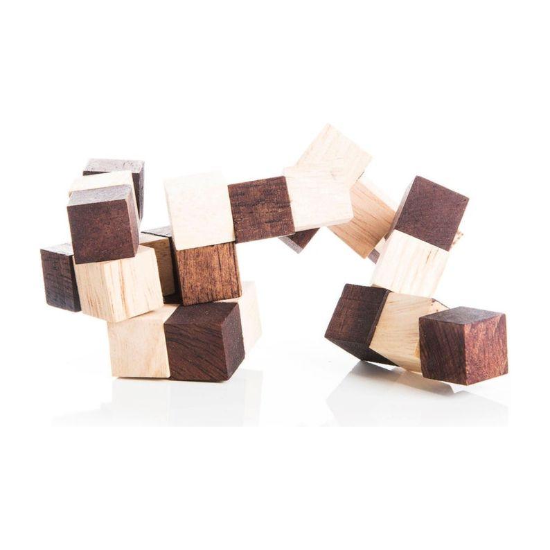 3 individual brainteaser wooden puzzles in a gift wooden box