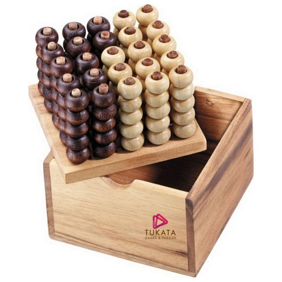 4 IN A ROW GAME Connect four board 3 dimensional handmade in beautiful wood