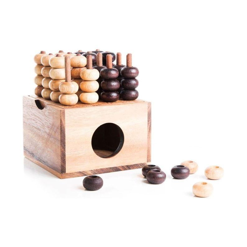 4 IN A ROW GAME Connect four board 3 dimensional handmade in beautiful wood
