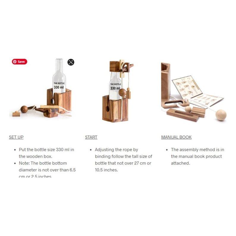 Brainteaser beer bottle mystery lock puzzle- open the lock before you can have a drink! Great party gift