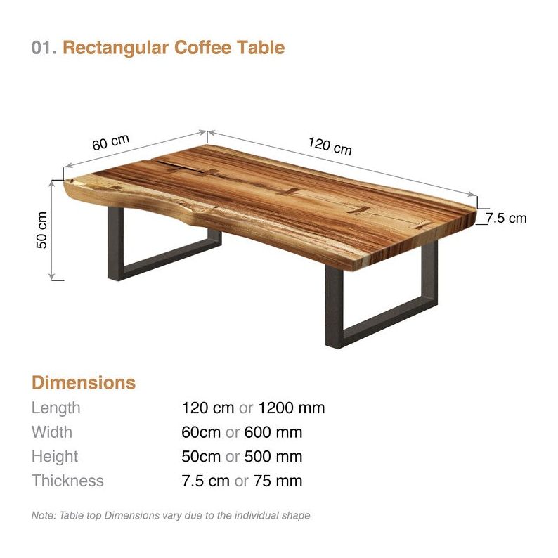 Coffee Table 1.2m (120cm) Hand carved from Acacia tree (Saur Wood)- designed by nature. (table 26)