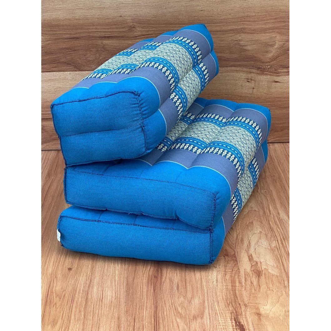 3-Fold Zafu Meditation Cushion Set Blue Medium Size