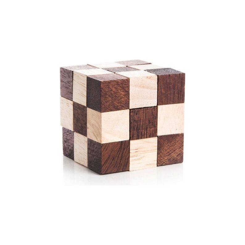 4 individual brainteaser wooden puzzles in a gift wooden box