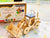 Model Bulldozer Tipper truck: Solar or battery powered plywood model-includes Motor or Solar powered options plus paint brush set