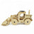 Model Bulldozer Tipper truck: Solar or battery powered plywood model-includes Motor or Solar powered options plus paint brush set