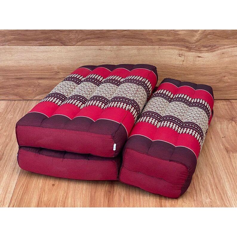 Mothers day gift Meditation Cushion Set Blue Medium Size-RED3-Fold Zafu