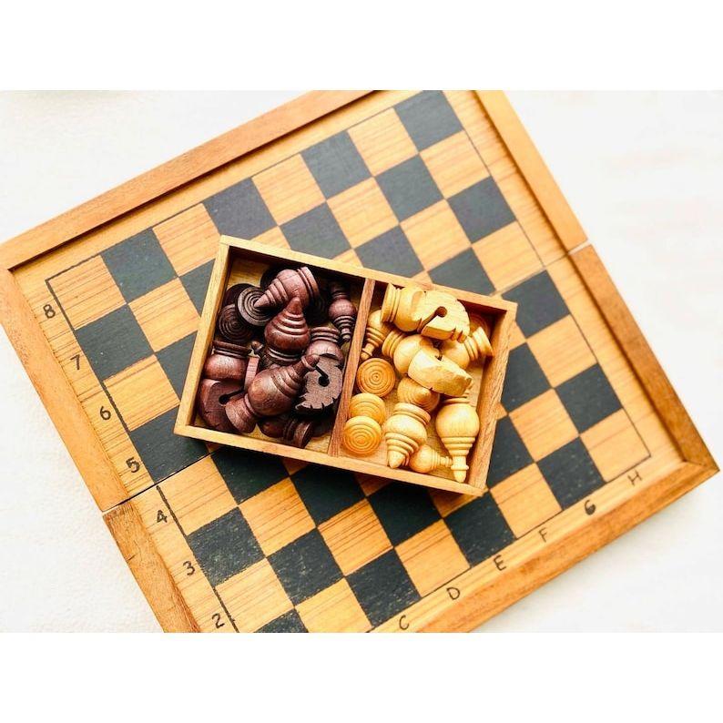 Mothers day gift Wooden Makruk traditional Thai Chess Set