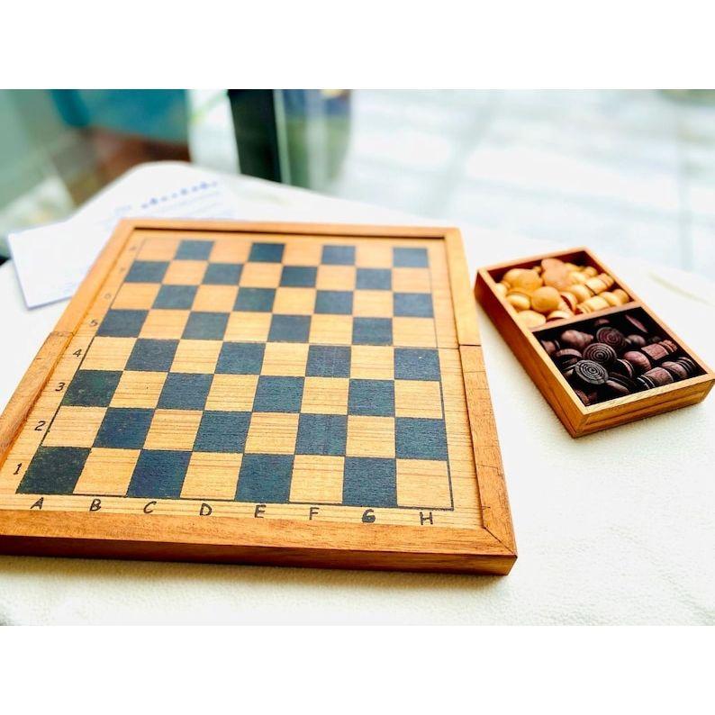 Mothers day gift Wooden Makruk traditional Thai Chess Set