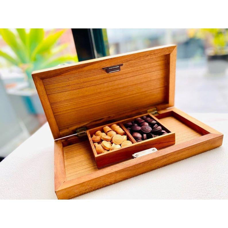 Mothers day gift Wooden Makruk traditional Thai Chess Set