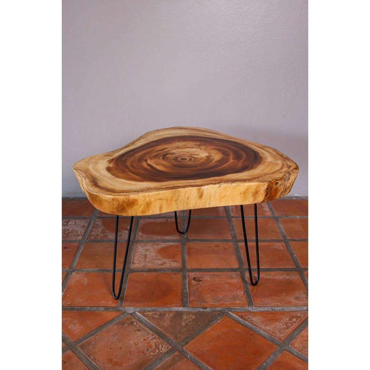Round Raintree Wood Live Edge Coffee Table