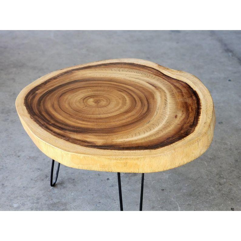 Round Raintree Wood Live Edge Coffee Table