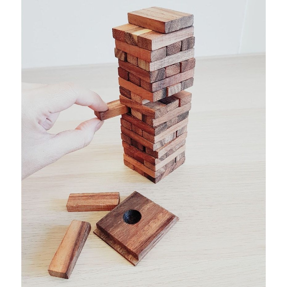 Stacking blocks wood balance game handmade stacking Fun Board Games Kids Ages 4 to Adults