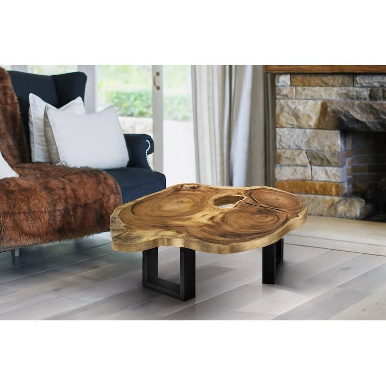 Unique Saur Wood Round Coffee Table, generous 95cm across one of kind 100% unique designed by nature