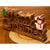 Wooden carved Merry Christmas decoration 38 cm long with Tree and Star