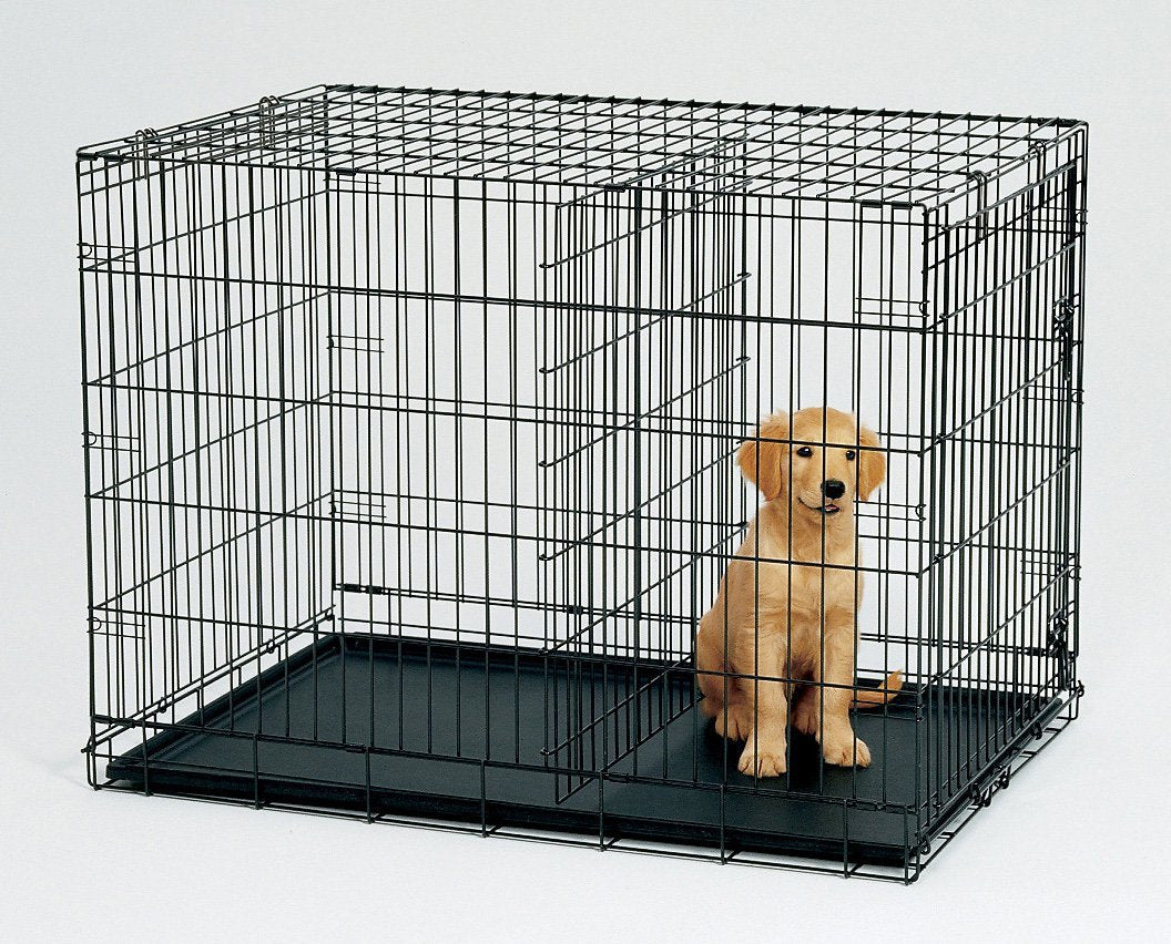 YES4PETS 42&#39; Collapsible Metal Dog Puppy Crate Cat Rabbit Cage With Divider