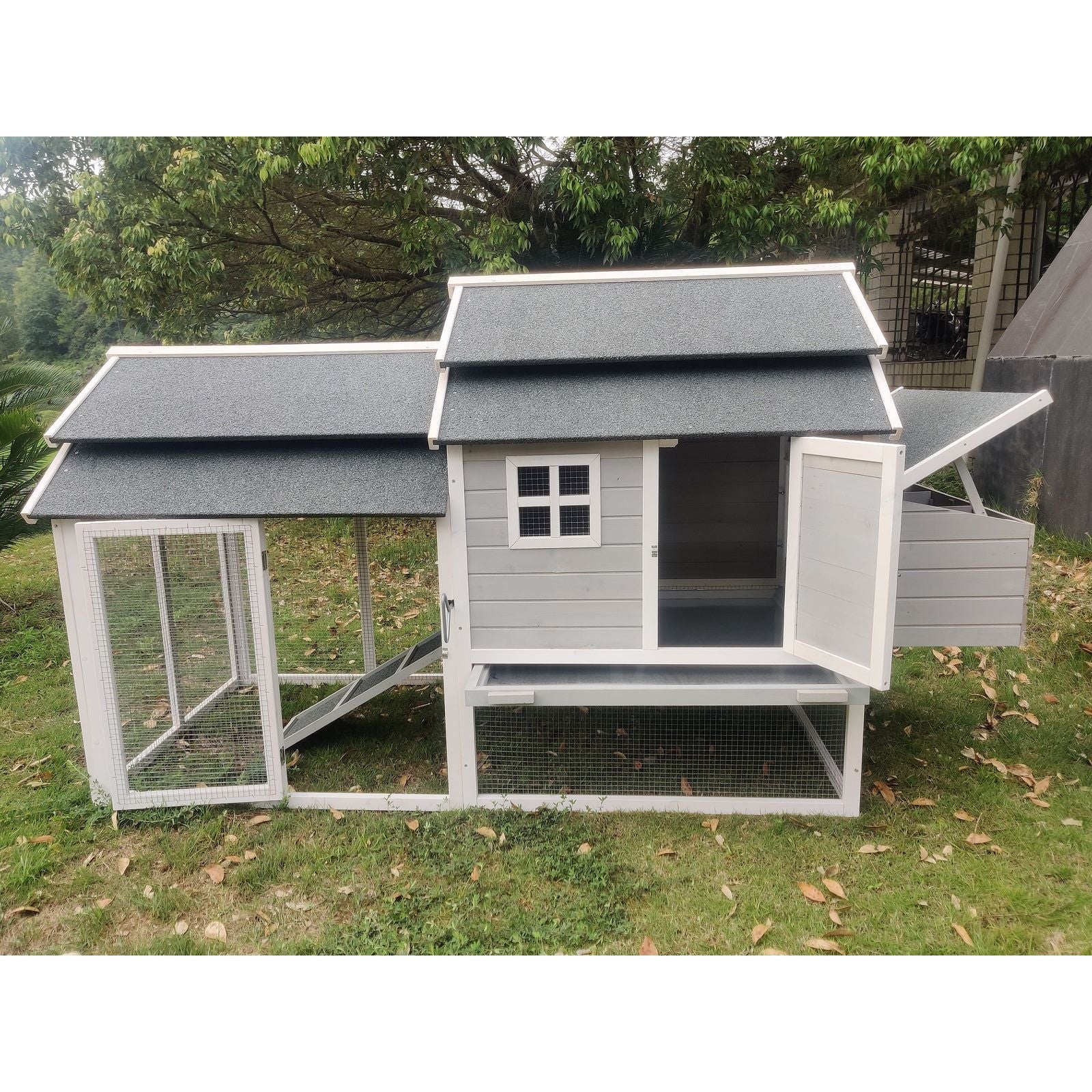 YES4PETS 230 CM XL Chicken Coop Rabbit Hutch Guinea Pig Cage Ferret House