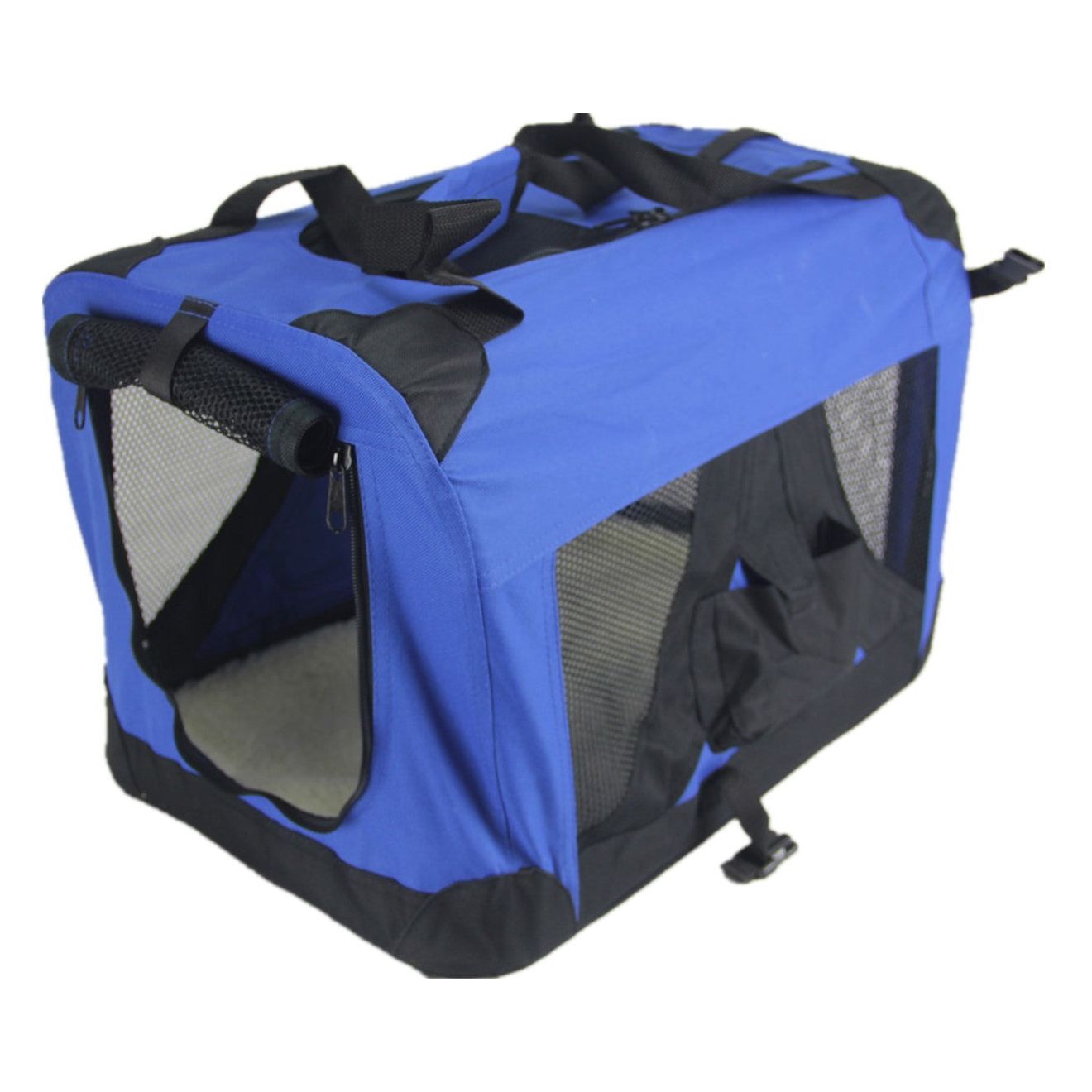 YES4PETS Medium Portable Foldable Dog Cat Rabbit Soft Crate Carrier-Blue