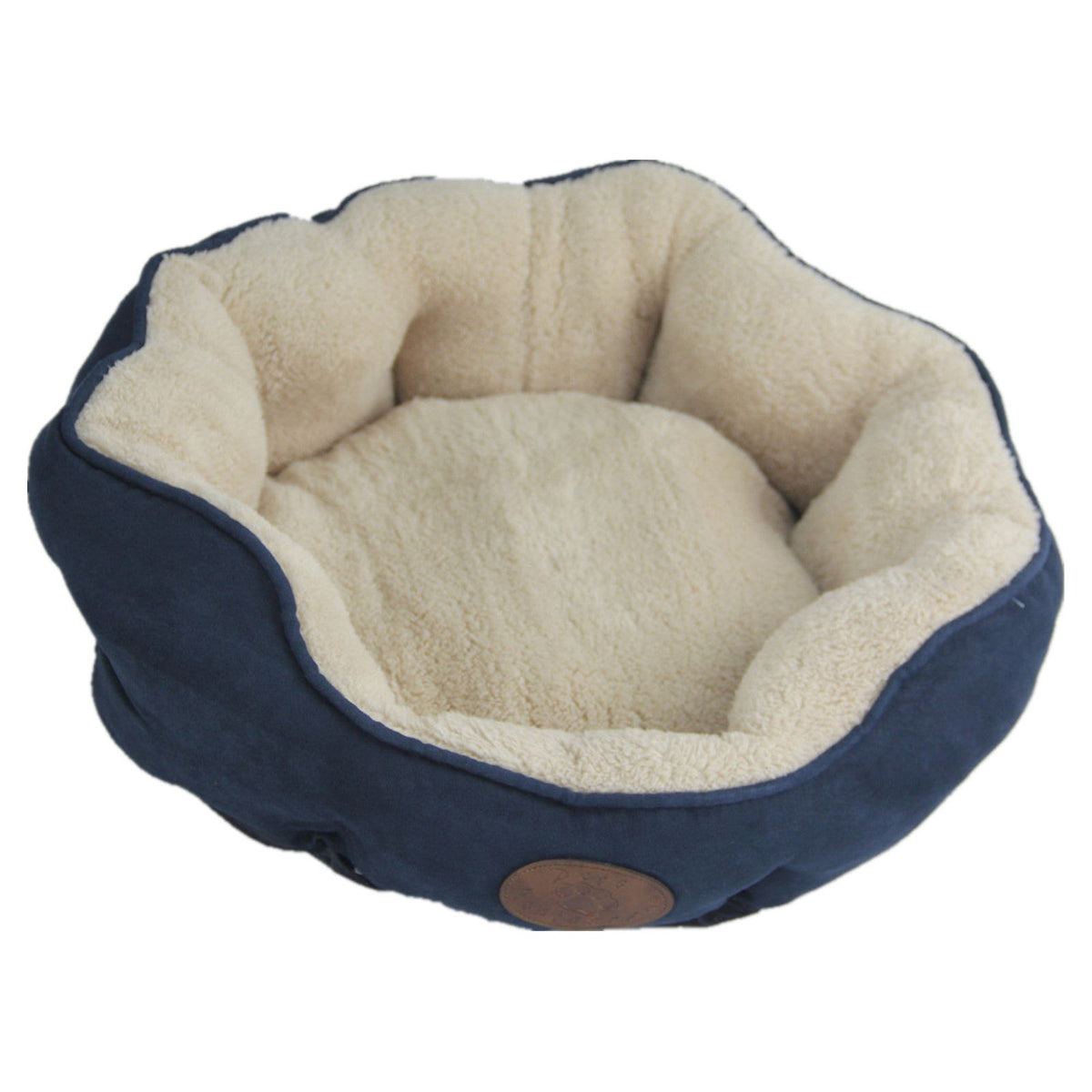 YES4PETS Washable Blue / Grey Fleece Soft Pet Dog Cat Bed-Medium