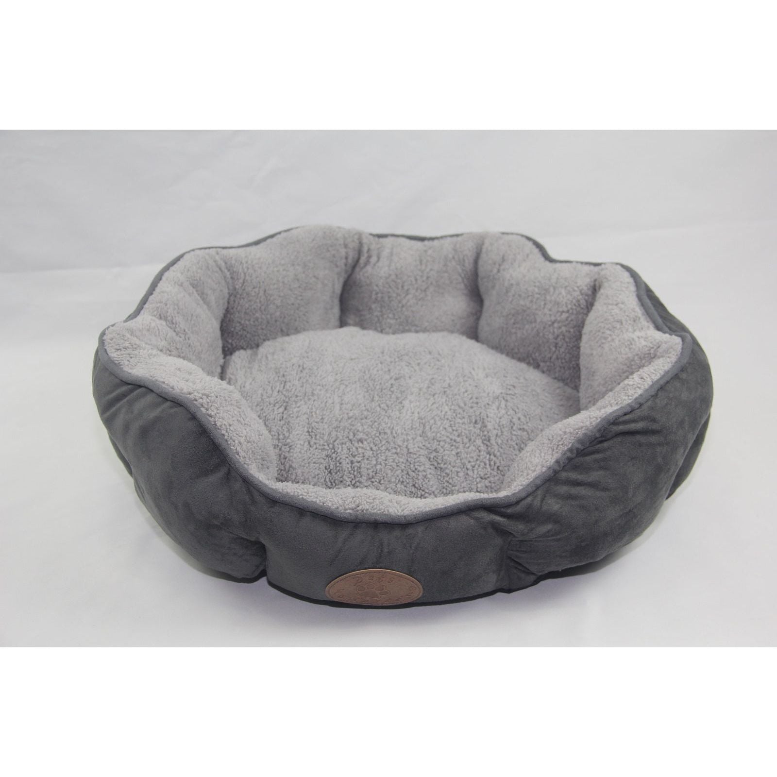 YES4PETS Washable Blue / Grey Fleece Soft Pet Dog Cat Bed-Medium