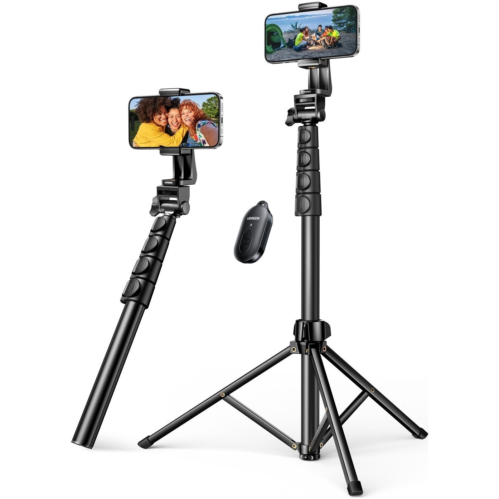 UGREEN 15609 Cell Phone Selfie Stick Tripod 1.7m with Bluetooth Remote