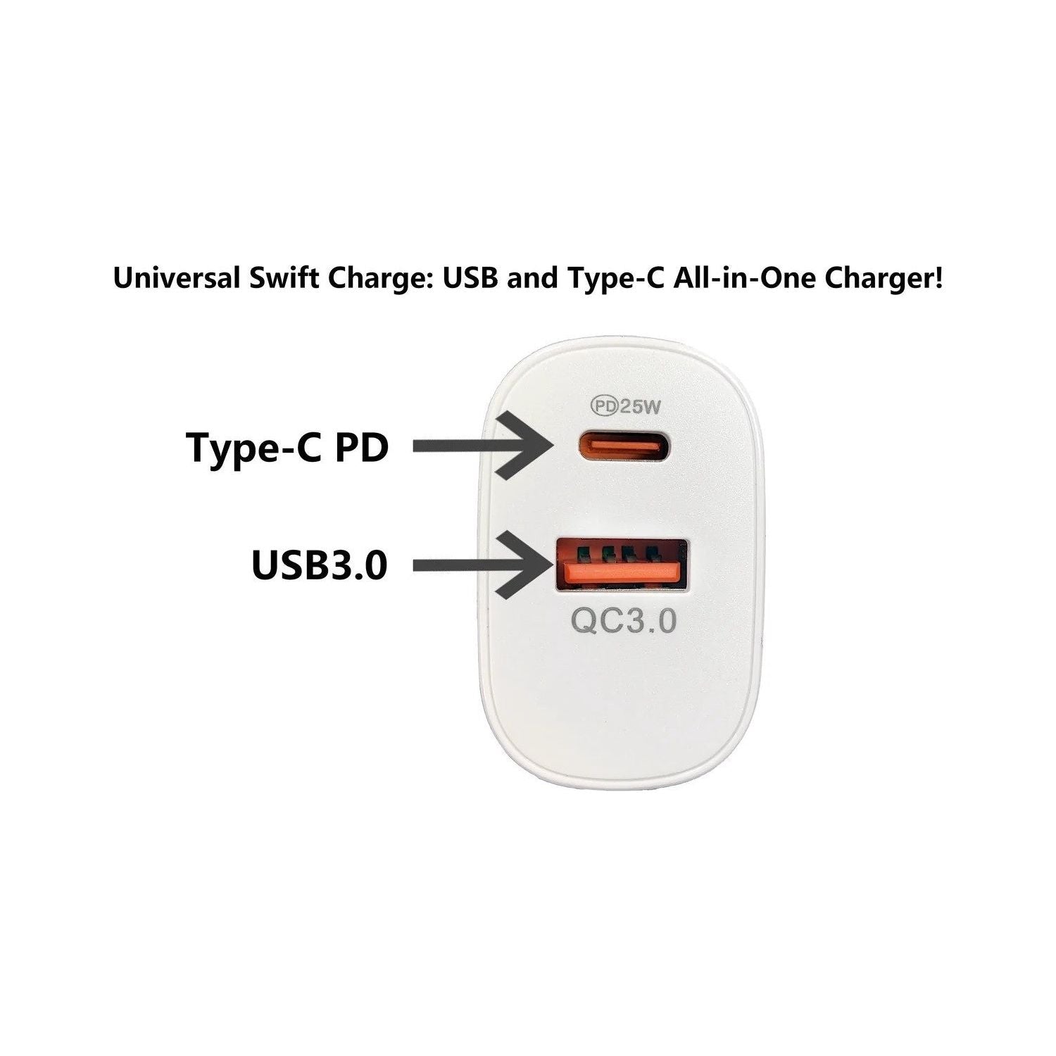 BDI 25W PD Quick Charger AU plug with USB-A and Type-C Ports