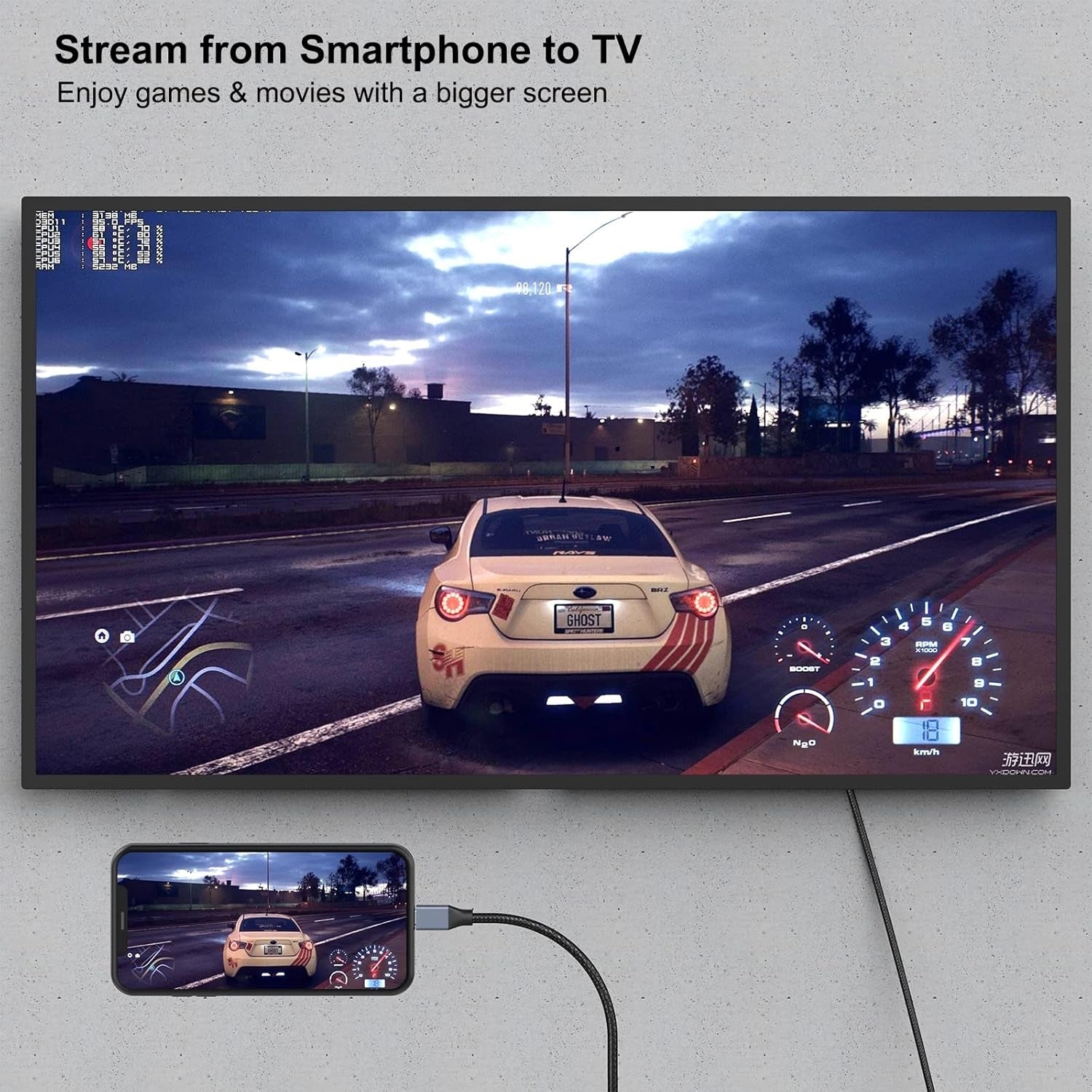 BENFEI 207GY-6F USB-C to DP 1.8M 8K@60Hz Thunderbolt 3