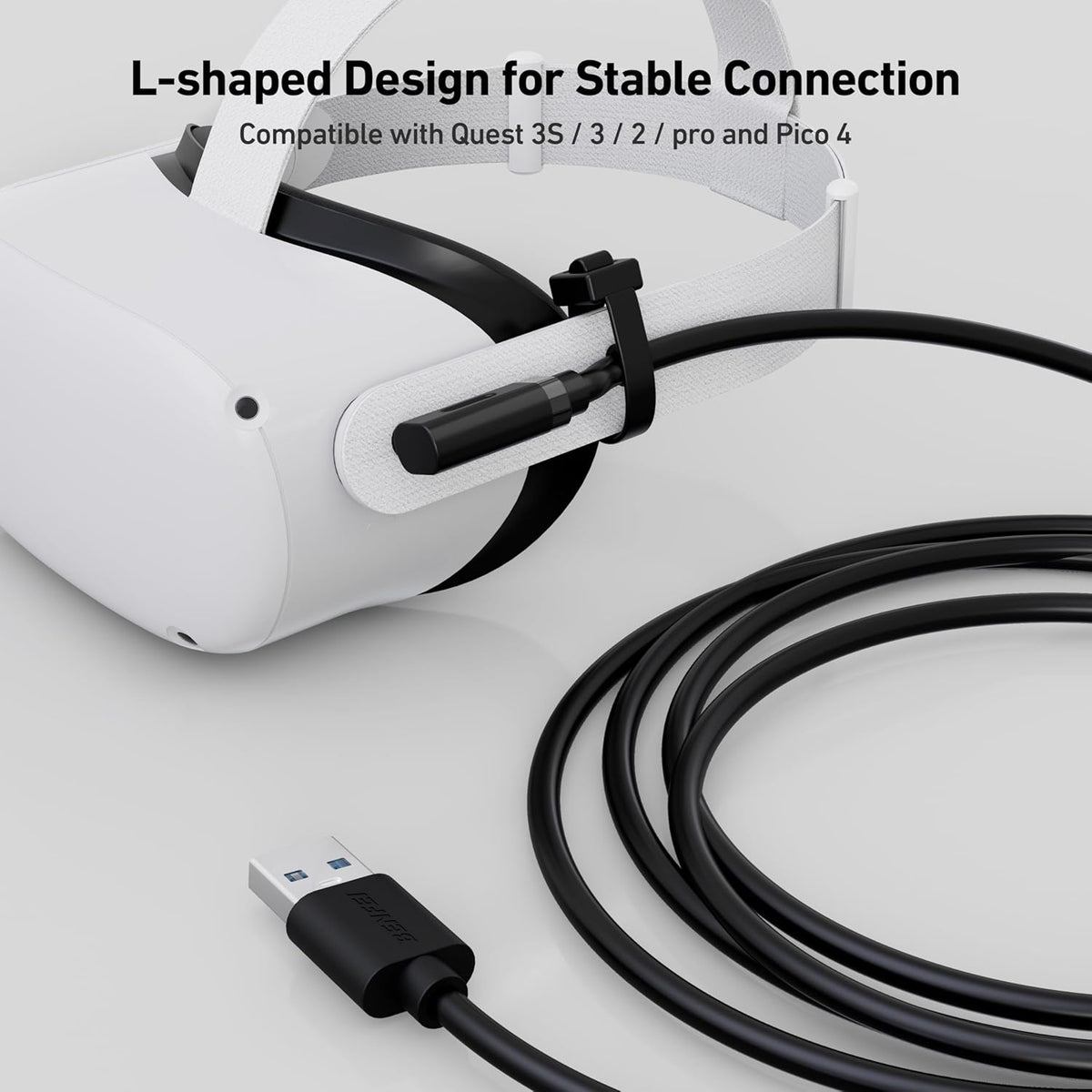 BENFEI 375BK-1M USB 3.0 to Right Angled USB-C PVC 1M