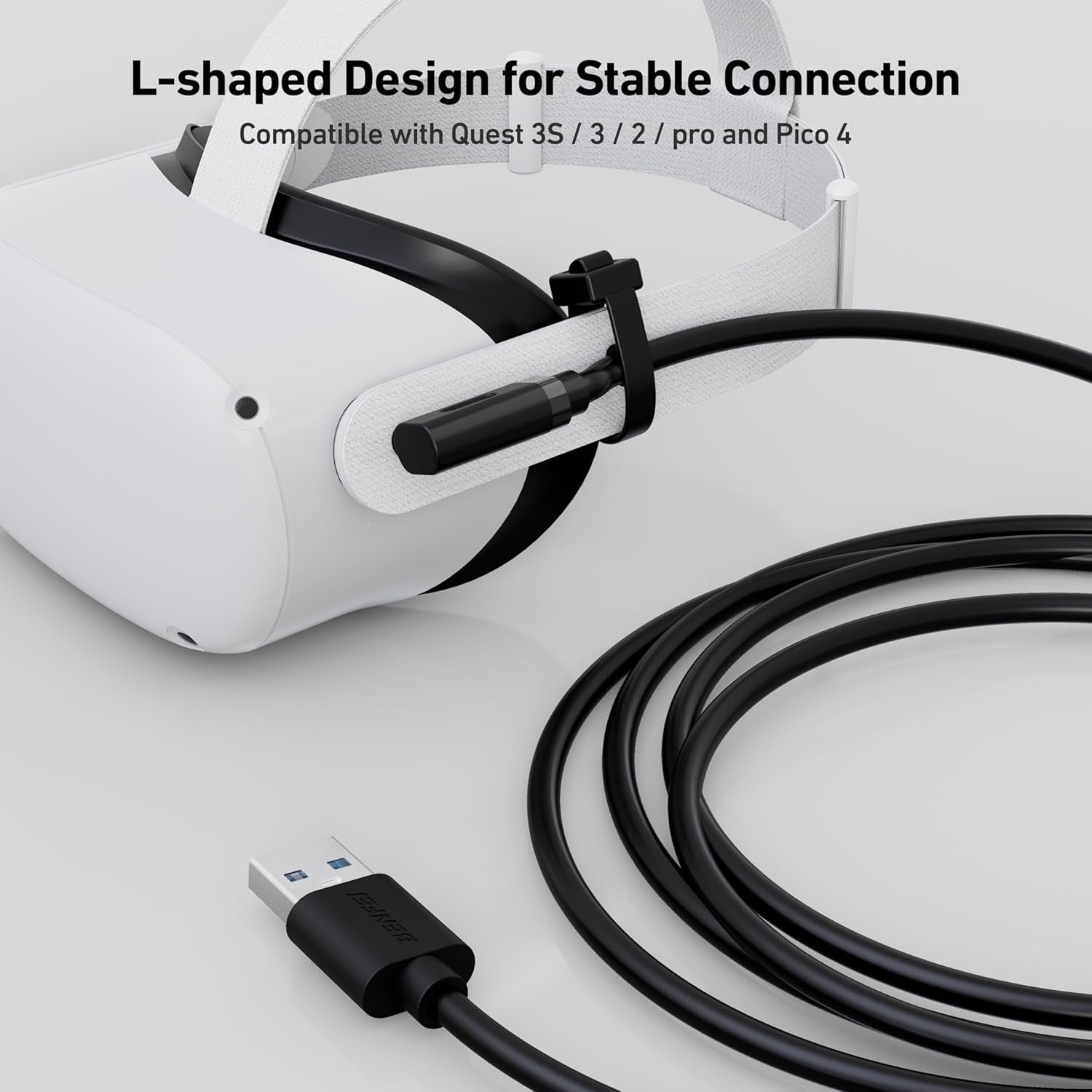BENFEI 375BK-1M USB 3.0 to Right Angled USB-C PVC 1M