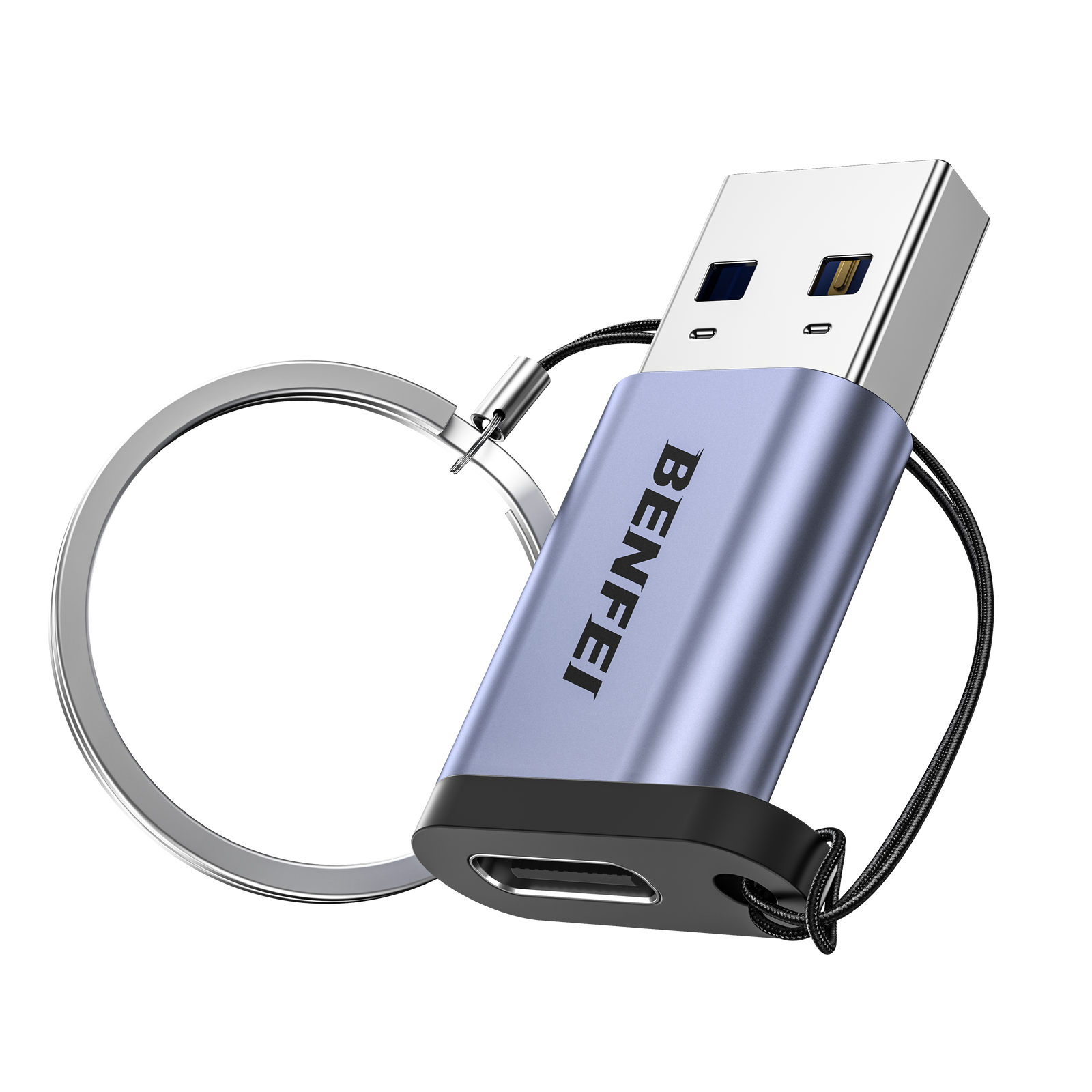 BENFEI 407GY USB Type-A to USB-C Adapter Male to Female Supporting 5V 3A Charging and 10Gbps Data Transmit