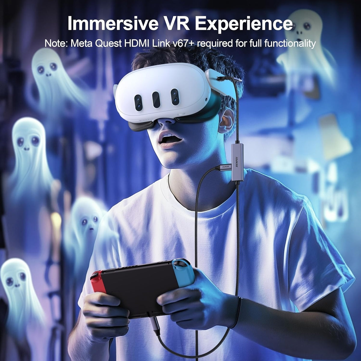 BENFEI 408GY USB-C to USB-C+A + PD (100W) Video/Audio Capture Card Supporting Full HD 1080P 60FPS for Streaming, Recording, Gaming