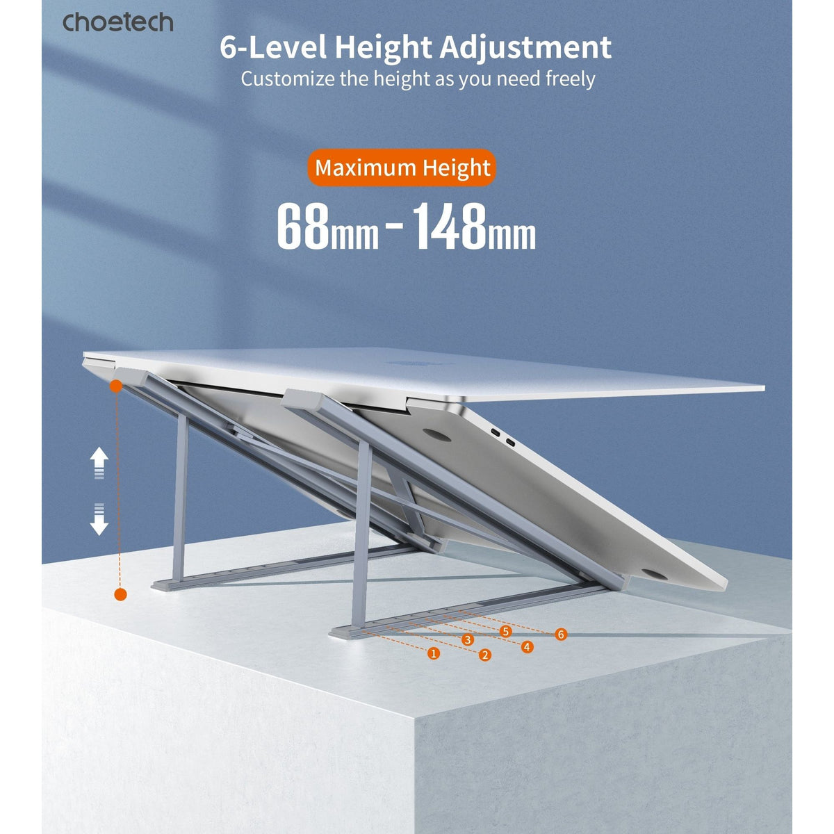 CHOETECH H055-GY Aluminum Foldable Laptop Stand