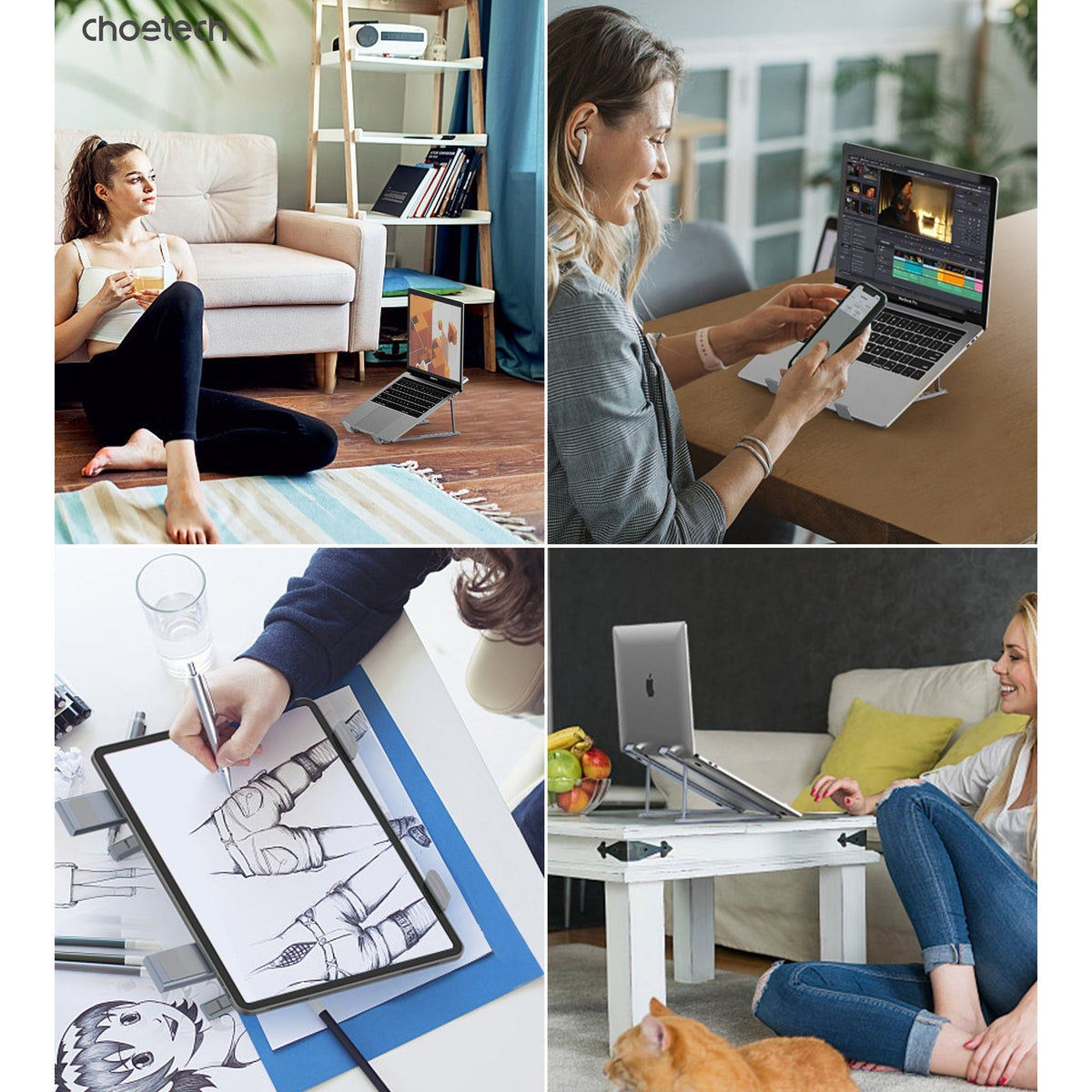 CHOETECH H055-GY Aluminum Foldable Laptop Stand