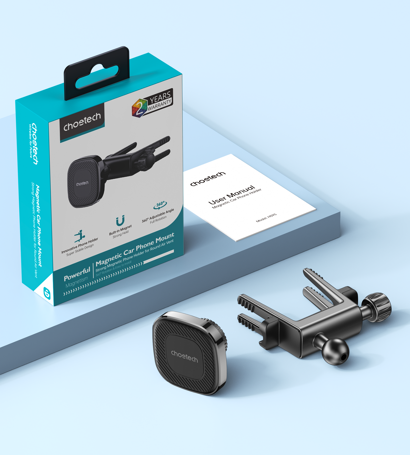 Choetech H095 Magnetic Car Air Vent Phone Holder 360-degree Rotation