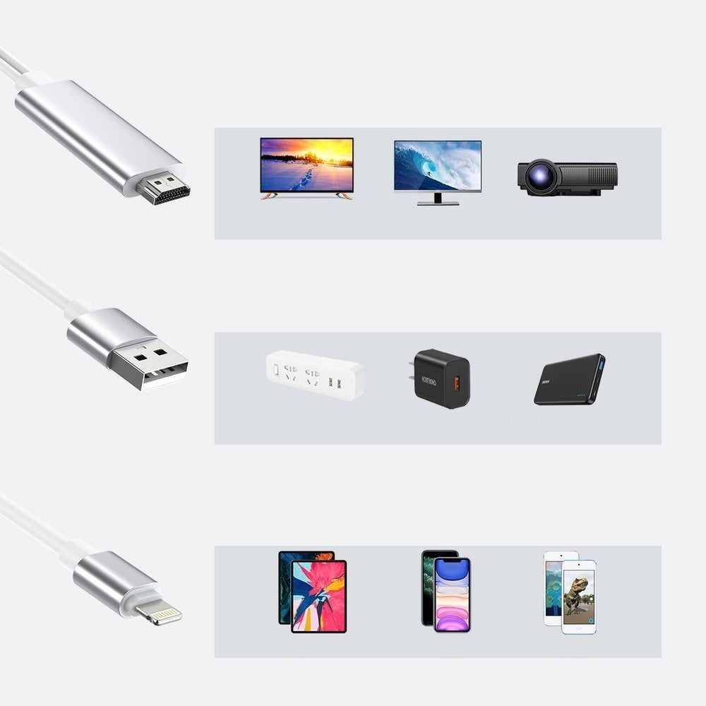 CHOETECH LH0020 Lightning to HDMI Cable 1.8m