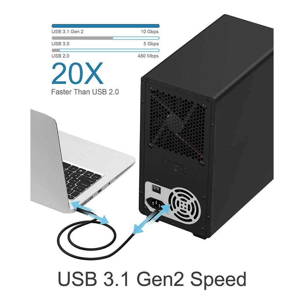 ICY BOX IB-3810-C31 SINGLE enclosure for 10x HDD with USB 3.1 (Gen 2) Type-C or Type-A interface