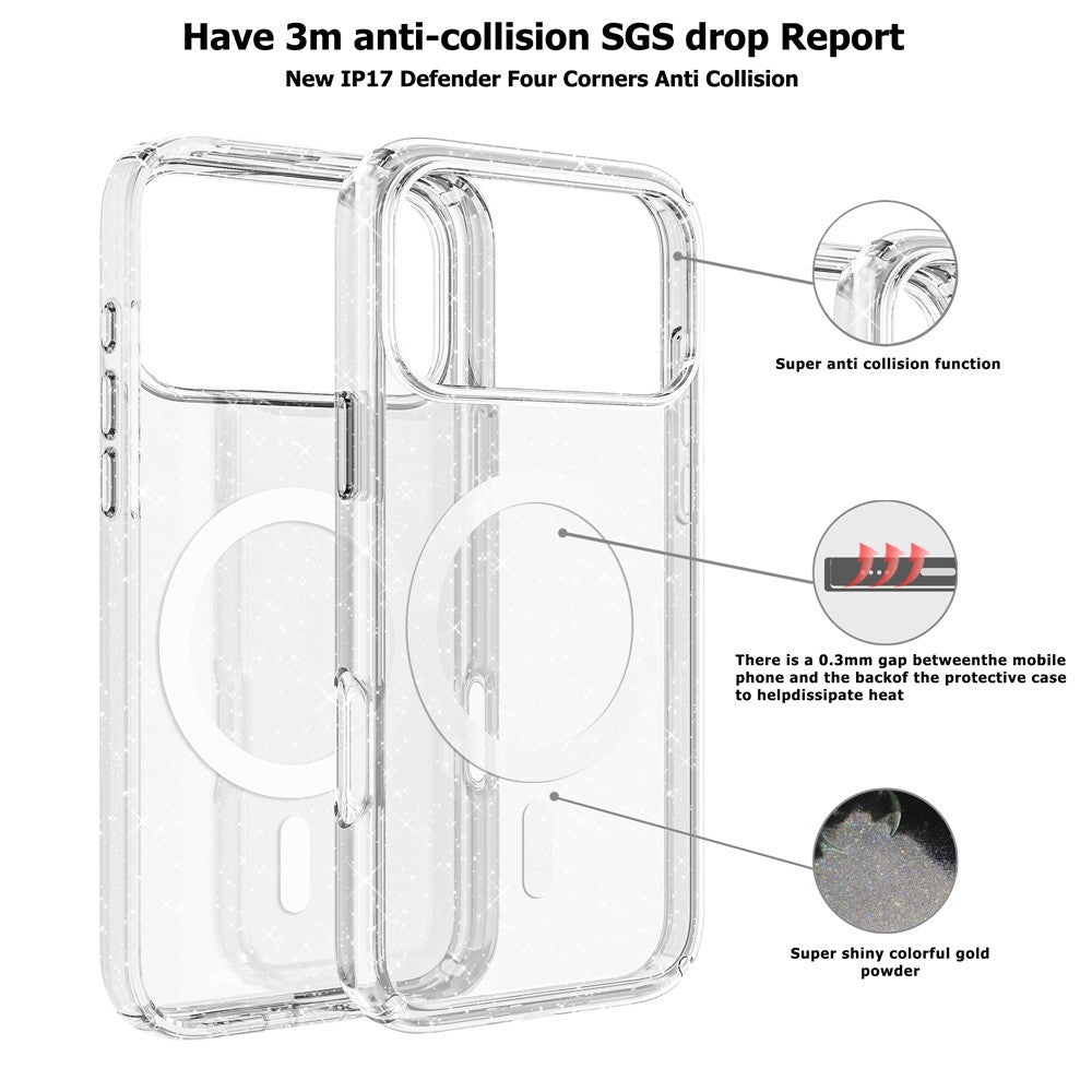 UTIA Ultimake Shockproof Transparent Case Cover With Magnetic Ring for iPhone 17