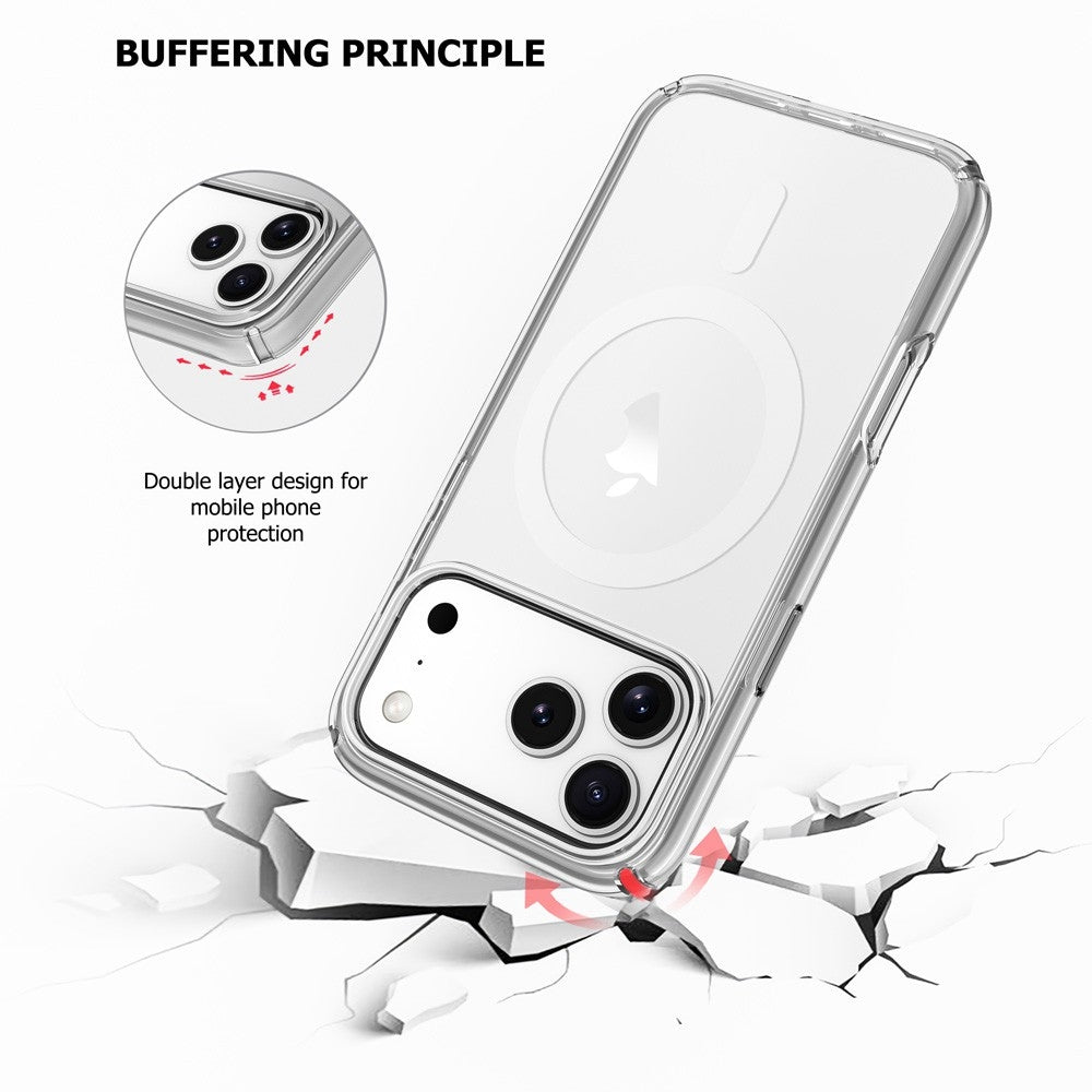 UTIA Ultimake Shockproof Transparent Case Cover With Magnetic Ring for iPhone 17