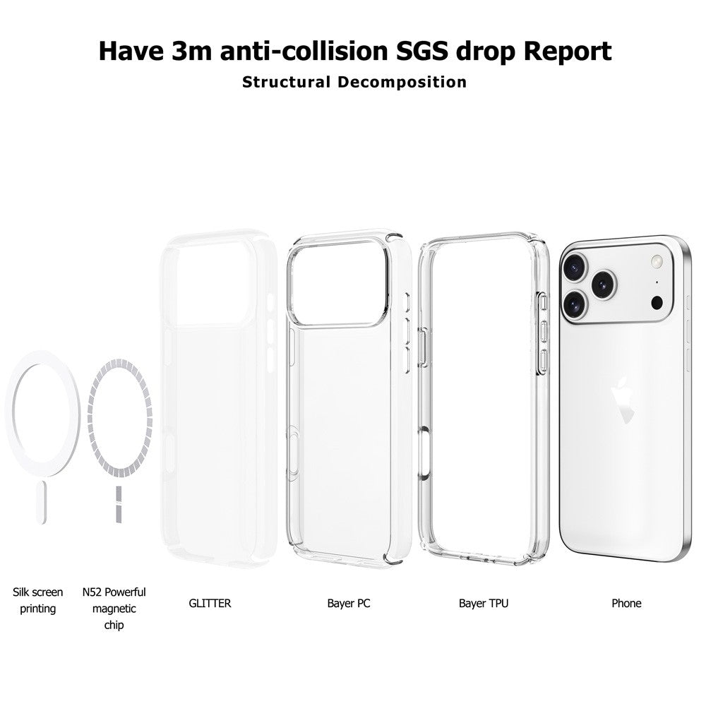 UTIA Ultimake Shockproof Transparent Case Cover With Magnetic Ring for iPhone 17 Air