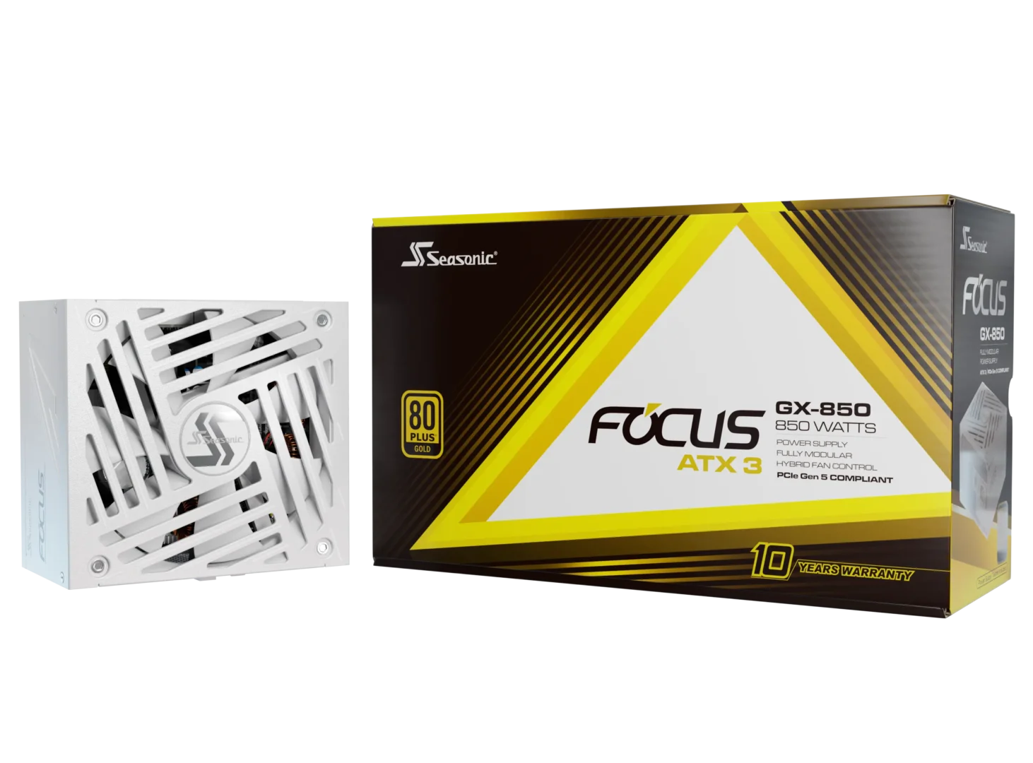 Seasonic 850W Focus GX-850 V4 WHITE Fully-Modular 80 PLUS Gold ATX3.1/PCIe 5.1 PSU